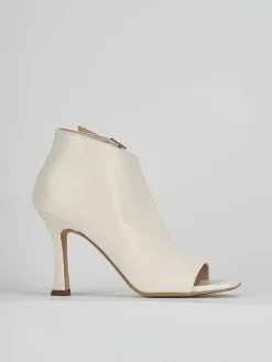 Sandalo tacco 8 cm bianco pelle