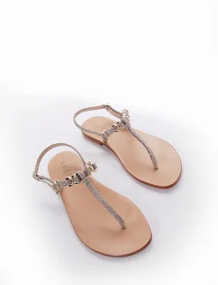 sandalo tacco 1 cm argento