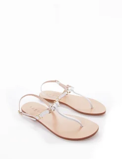 sandalo tacco 1 cm bianco