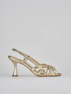 Sandalo tacco 7 cm bronzo pelle