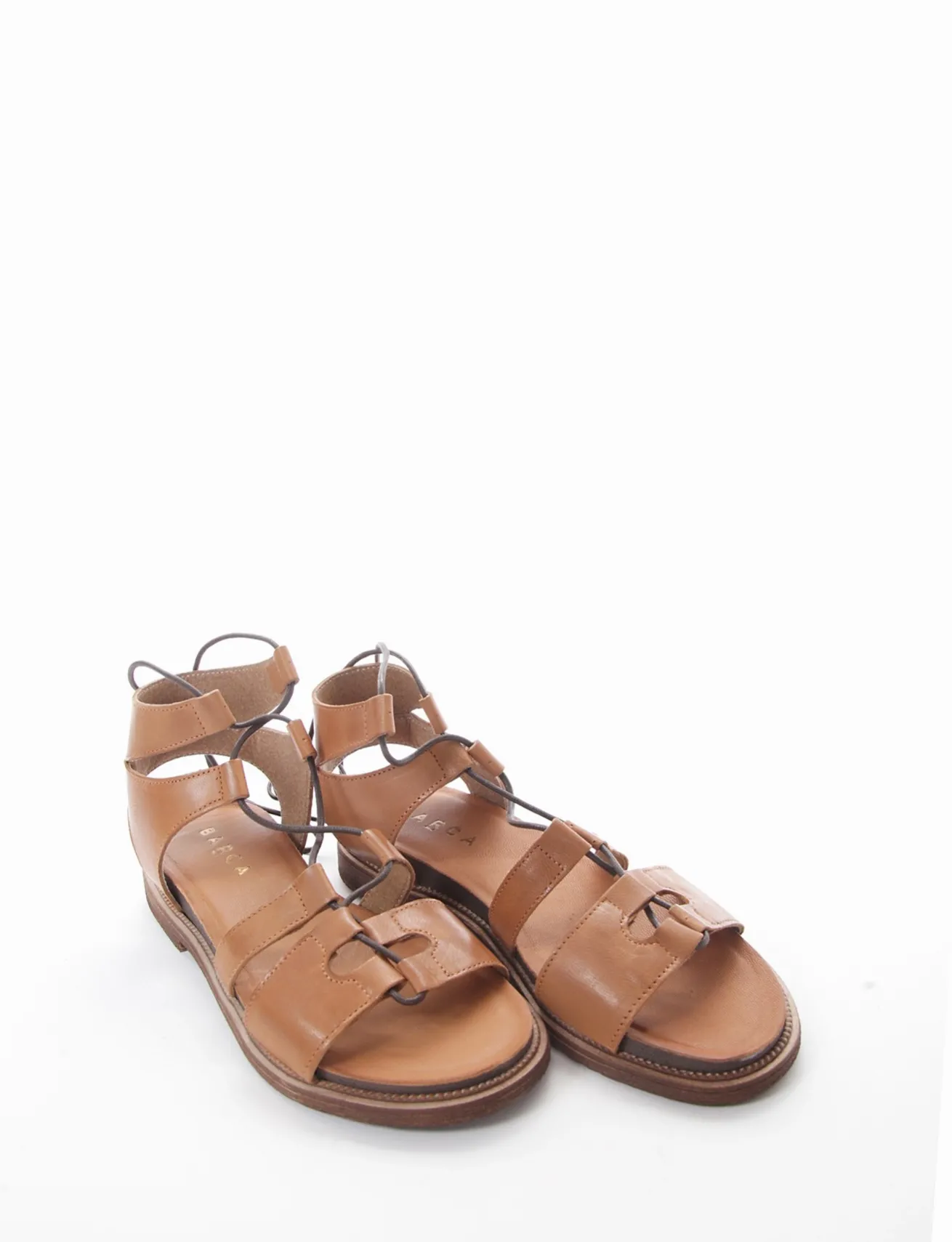 sandalo tacco 1 cm cuoio