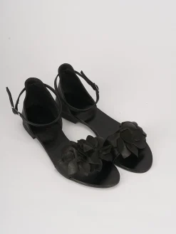 sandalo tacco 1 cm nero