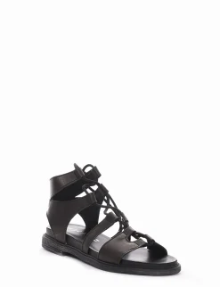 sandalo tacco 1 cm nero