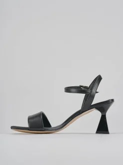 Sandalo tacco 7 cm nero pelle