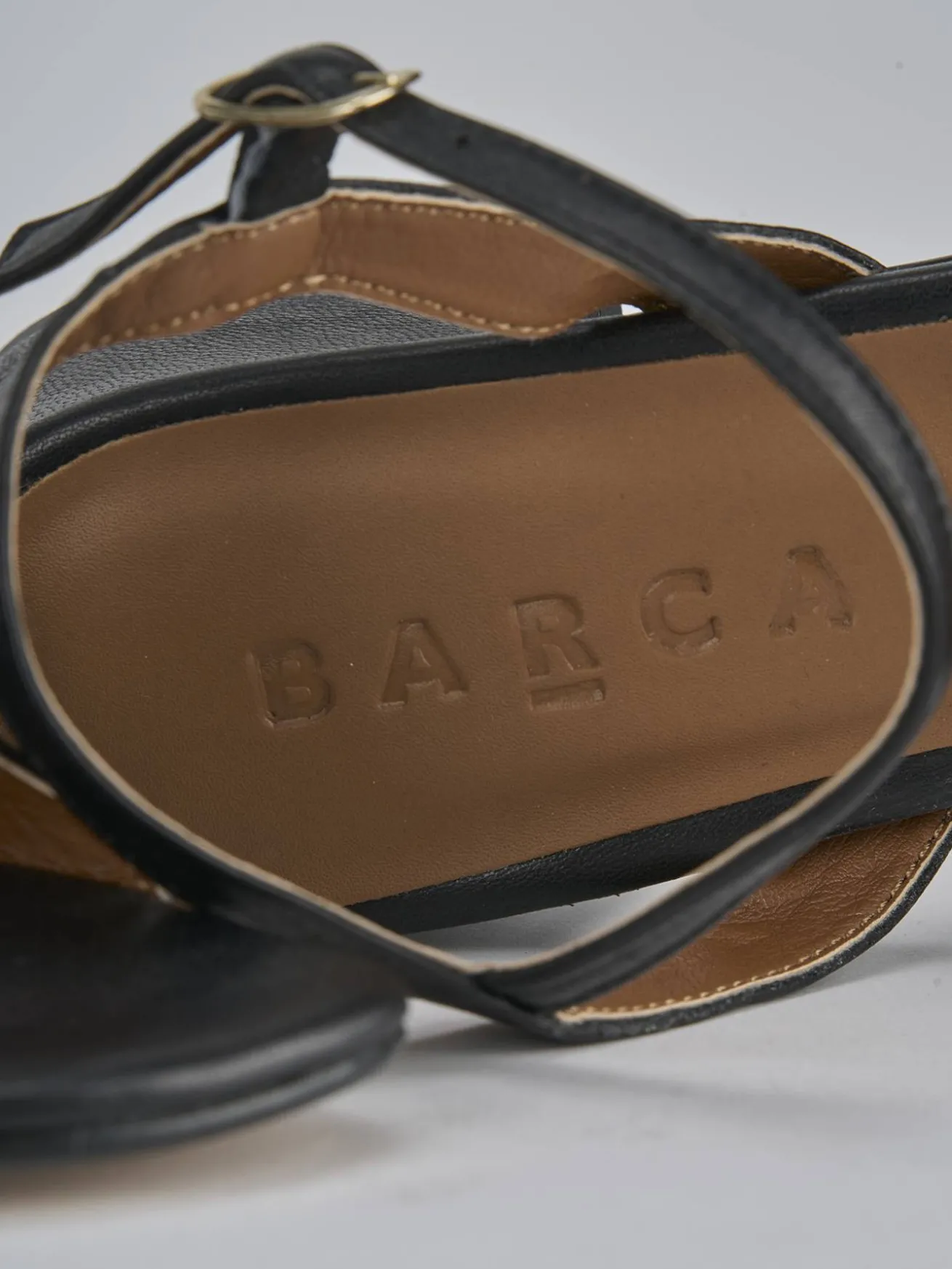 Sandalo tacco 3 cm nero pelle