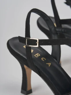 Sandalo tacco 7 cm nero pelle