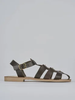 Sandalo tacco 1 cm testa pelle