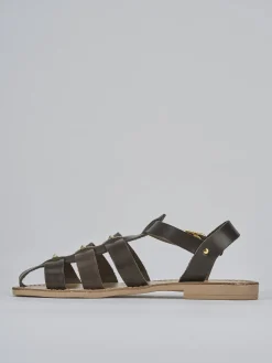 Sandalo tacco 1 cm testa pelle