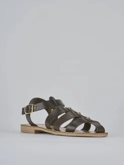 Sandalo tacco 1 cm testa pelle