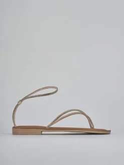 Sandalo tacco 1cm rosa pelle