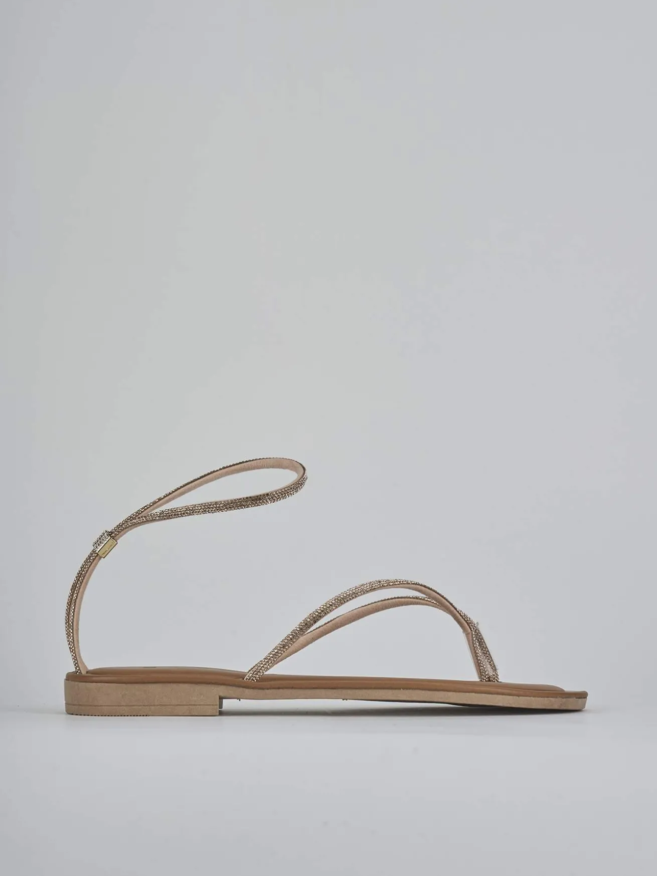 Sandalo tacco 1cm rosa pelle