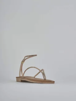 Sandalo tacco 1cm rosa pelle