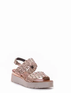 sandalo zeppa 3 cm bronzo