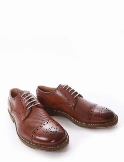 scarpa lacci tacco 2 cm cuoio