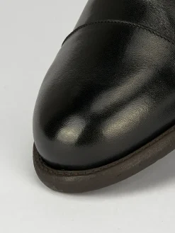 Scarpa no lace tacco 2 cm nero pelle