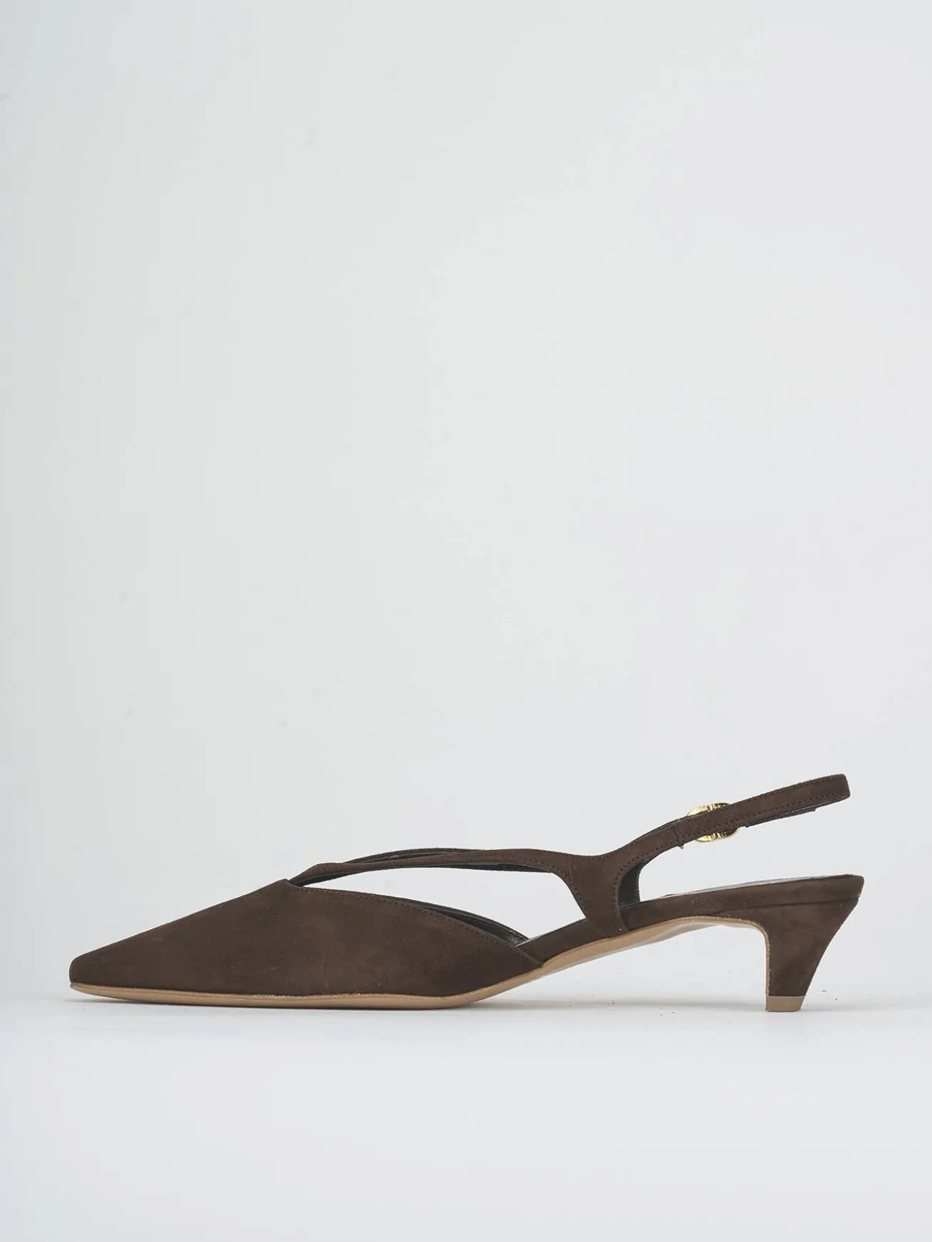 Slingback tacco 4cm camoscio testa
