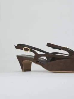 Slingback tacco 4cm camoscio testa