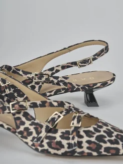 Slingback tacco 4cm cavallino multicolor