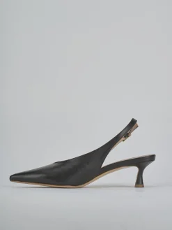 Slingback tacco 5cm pelle testa