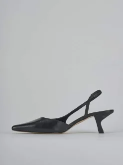 Slingback tacco 5cm pelle nero