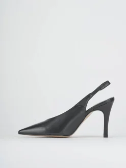 Slingback tacco 9cm pelle nero
