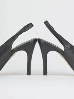 Slingback tacco 9cm pelle nero