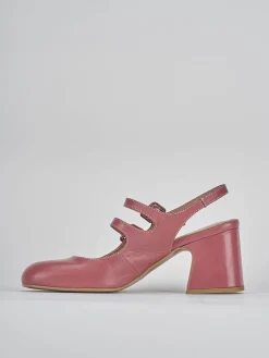 Slingback tacco 5cm pelle bordo'