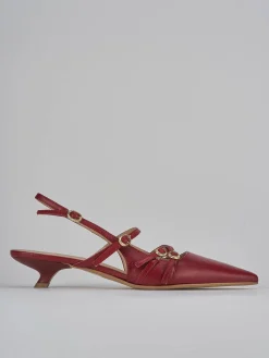 Slingback tacco 3cm pelle bordo'