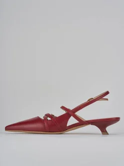 Slingback tacco 3cm pelle bordo'