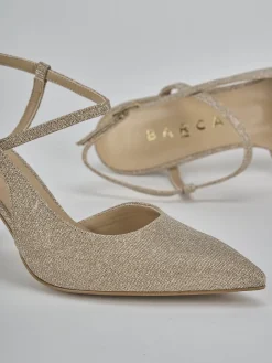 Slingback tacco 7cm pelle beige