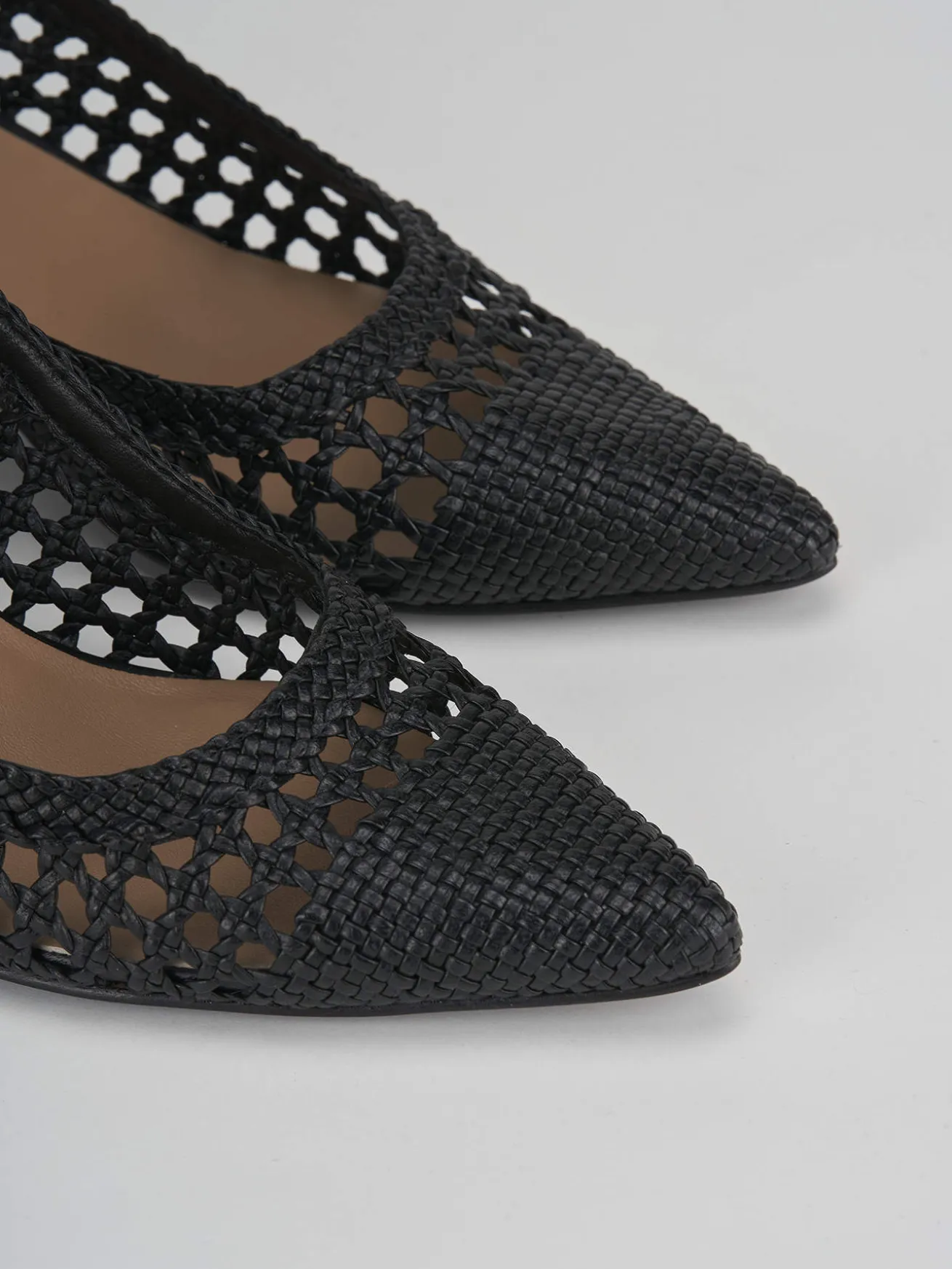 Slingback tacco 5cm pelle nero