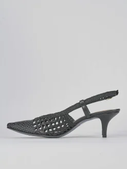 Slingback tacco 5cm pelle nero