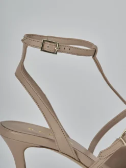 Slingback tacco 8cm pelle rosa