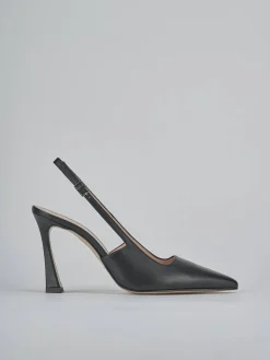 Slingback tacco 9cm pelle nero
