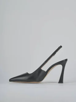 Slingback tacco 9cm pelle nero