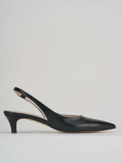 Slingback tacco 3cm pelle nero