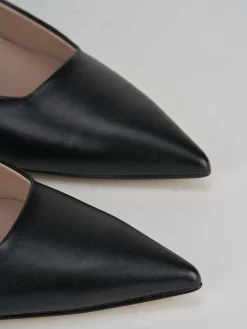 Slingback tacco 3cm pelle nero