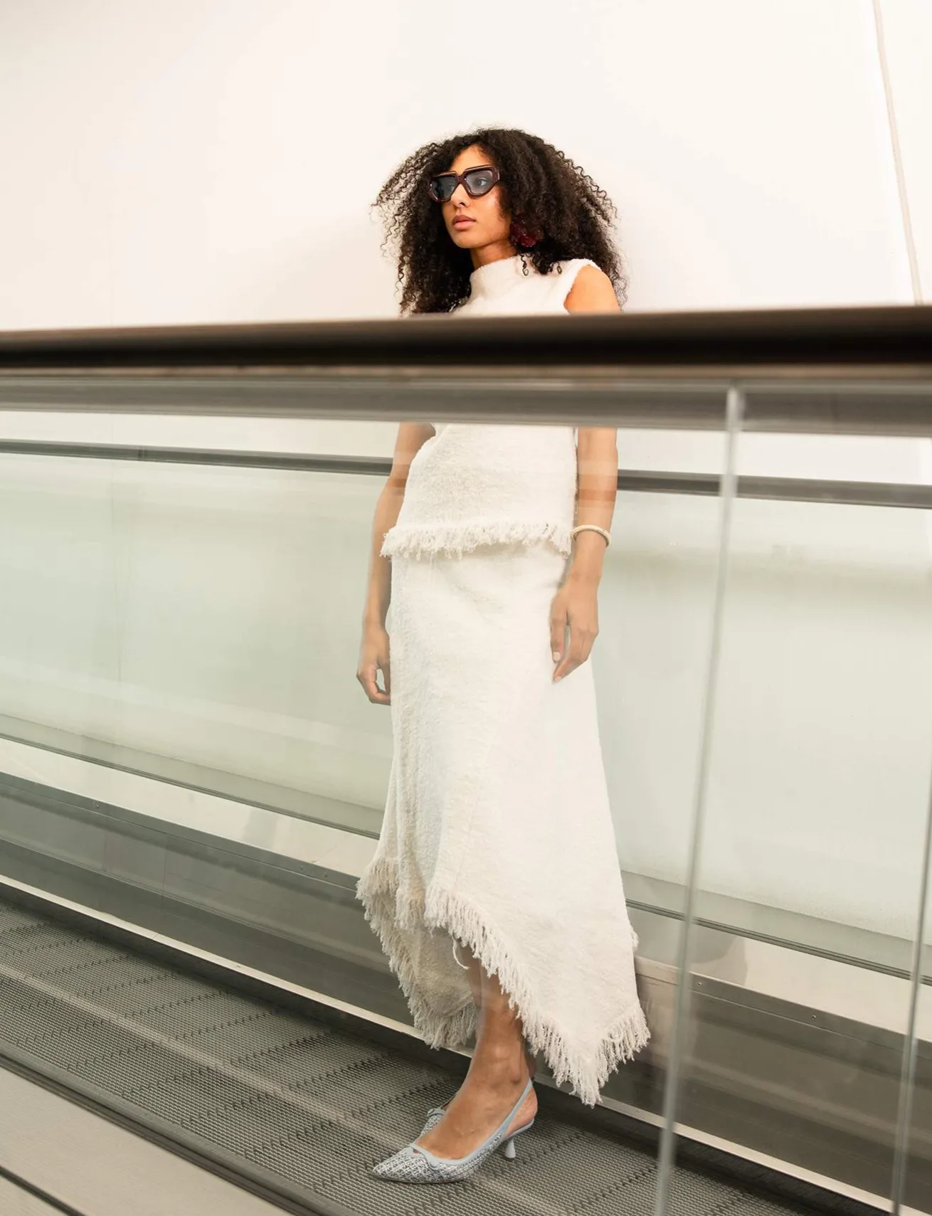 Slingback tacco 5cm pelle azzurro