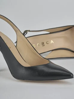 Slingback tacco 9cm pelle nero