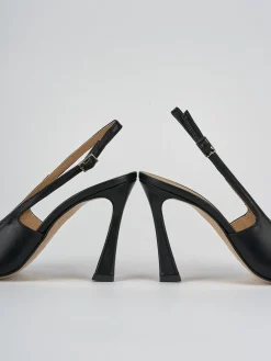 Slingback tacco 9cm pelle nero