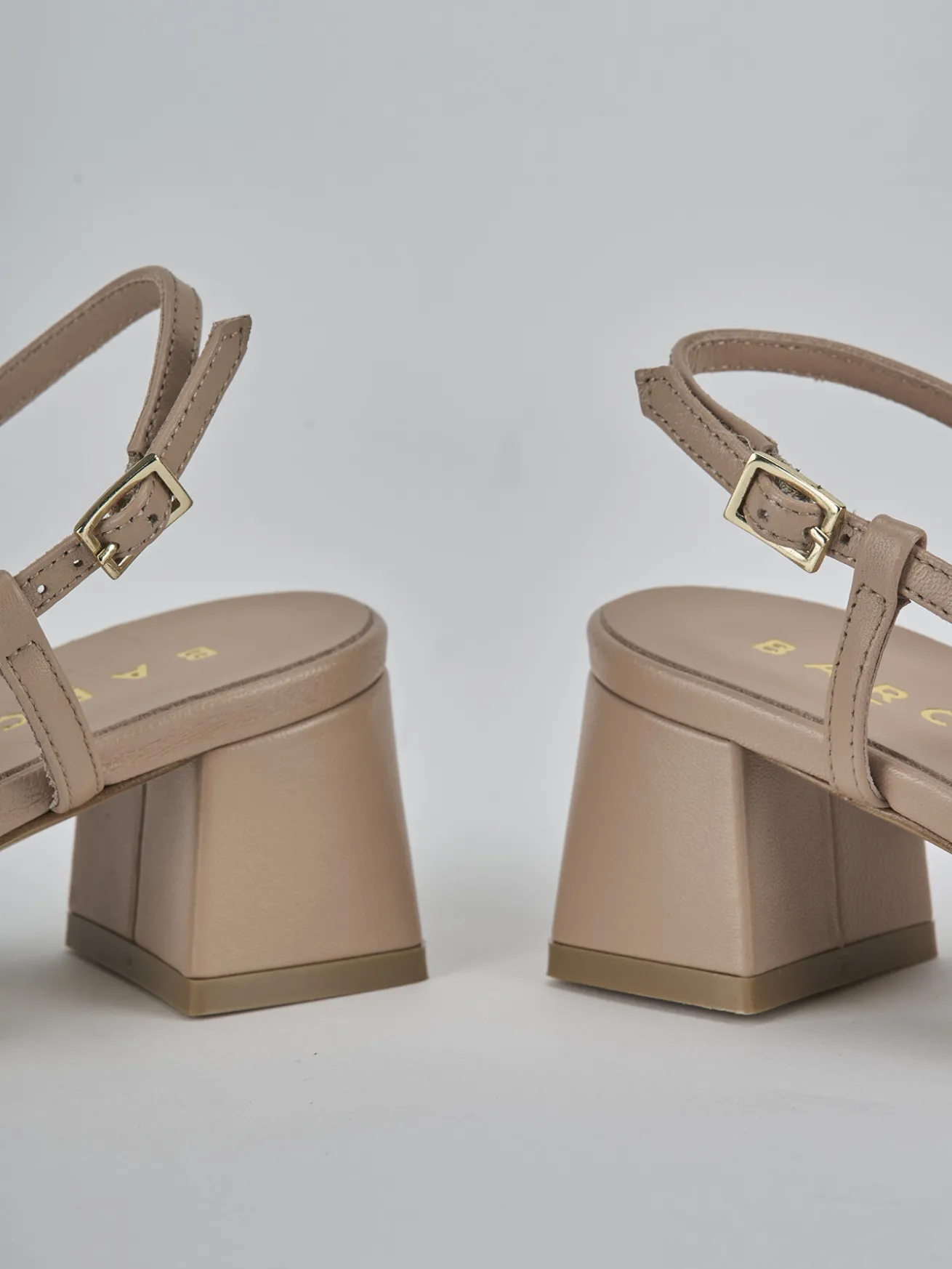 Slingback tacco 5cm pelle rosa