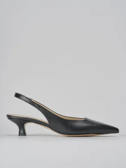 Slingback tacco 3cm pelle nero