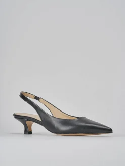 Slingback tacco 3cm pelle nero