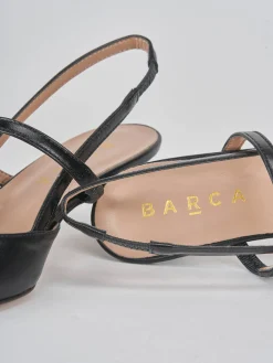 Slingback tacco 5cm pelle nero