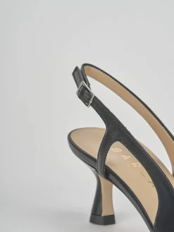 Slingback tacco 6cm pelle nero