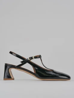 Slingback tacco 5cm pelle nero