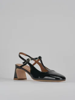 Slingback tacco 5cm pelle nero