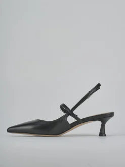 Slingback tacco 5cm pelle nero