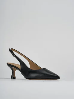 Slingback tacco 5cm pelle nero