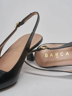 Slingback tacco 5cm pelle nero
